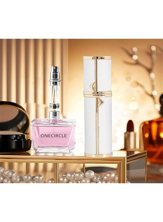 HOOKOR Perfume Atomizer, Portable Sprayer for Travel, 5ml Mini Perfume Refillable Empty Spray Bottle,Leaking Proof, Luxury Leather. (White) - Image 4