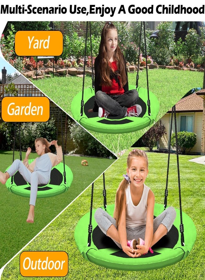 Hisecome 40 Inch Green Saucer Tree Swing Set for Kids Adults 500lb Weight Capacity Waterproof Flying Swing Seat Outdoor Playground, Backyard - Image 5