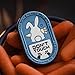 HIDEDC Desperate Rabbit Fidget Slider Metal Fidget Toys Adults Haptic Coin Infinite Rotation Push EDC Fidget Toys Sensory Toy Executive Desk Toy for Keep Focus Stress Relief Jewel Blue - Image 2