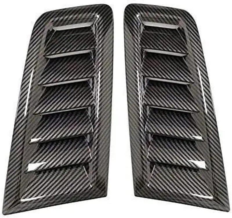 2 X Engine Hood Vent Compatible with SEAT Ibiza 6L Seat Leon MK2 1P Altea Louvers Air Scoop Bonnet Vent Cover Air Intake Cover Glossy Black(Carbon Look) - Image 1