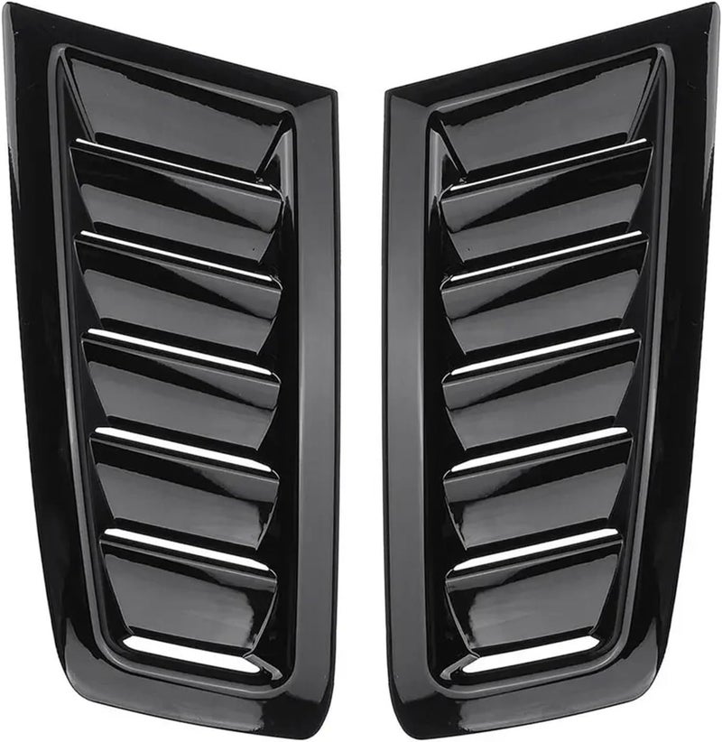 2 X Engine Hood Vent Compatible with SEAT Ibiza 6L Seat Leon MK2 1P Altea Louvers Air Scoop Bonnet Vent Cover Air Intake Cover Glossy Black(Carbon Look) - Image 4