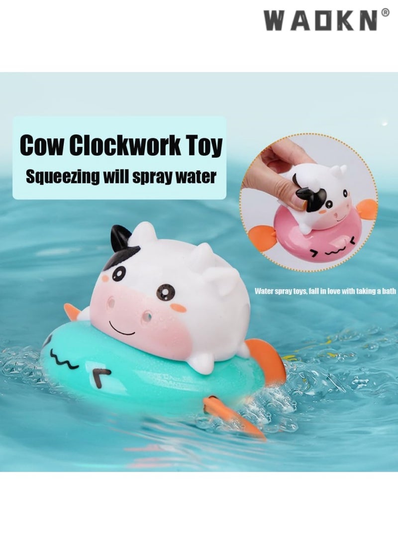 دبليو أيه أو كي أن طفل حوض الاستحمام لعبة مجموعة ، لطيف الحيوان على مدار الساعة لعبة حمام سباحة ، 1-3 سنوات من العمر لعبة حمام للأطفال ، من الذكور والإناث ، 5 مجموعات - Image 2