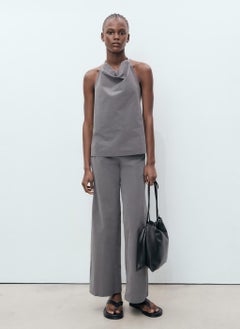 MANGO Straight Trousers With Fine Belt  - Image 4