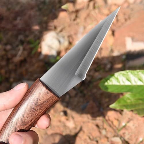 HASTHIP® Grafting Tool with Portable Laether Pouch, Stainless Steel Grafting Tool for Organic Fruits Tree, Shoot Tool Pruning Cutter with Wooden Handle - Image 2