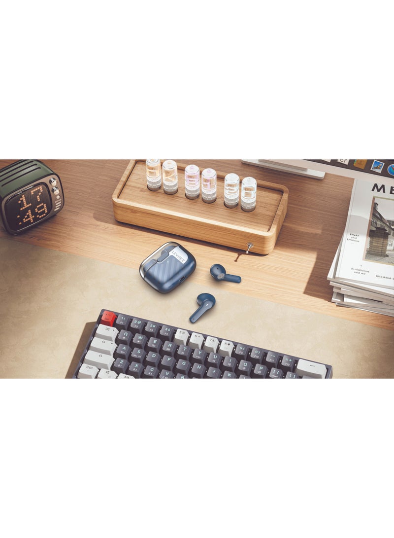 ليفور سماعات أذن لاسلكية حقيقية من نوع Levore LBT-305 مزودة بتقنية بلوتوث، وعلبة شحن، وميكروفون مدمج. - Image 4