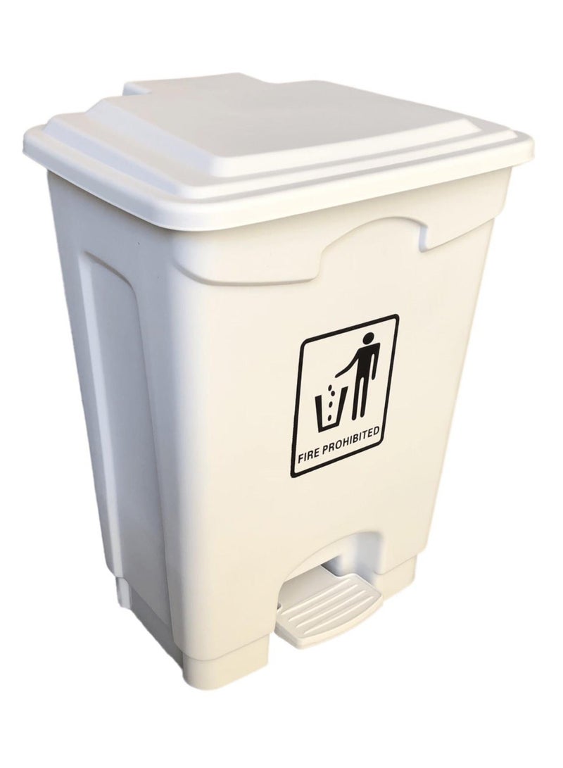 Gator Mini Step Trash Bin | Plastic Matte Finish | Suitable For Bathrooms & Kitchens | White | 20 Liters - Image 2