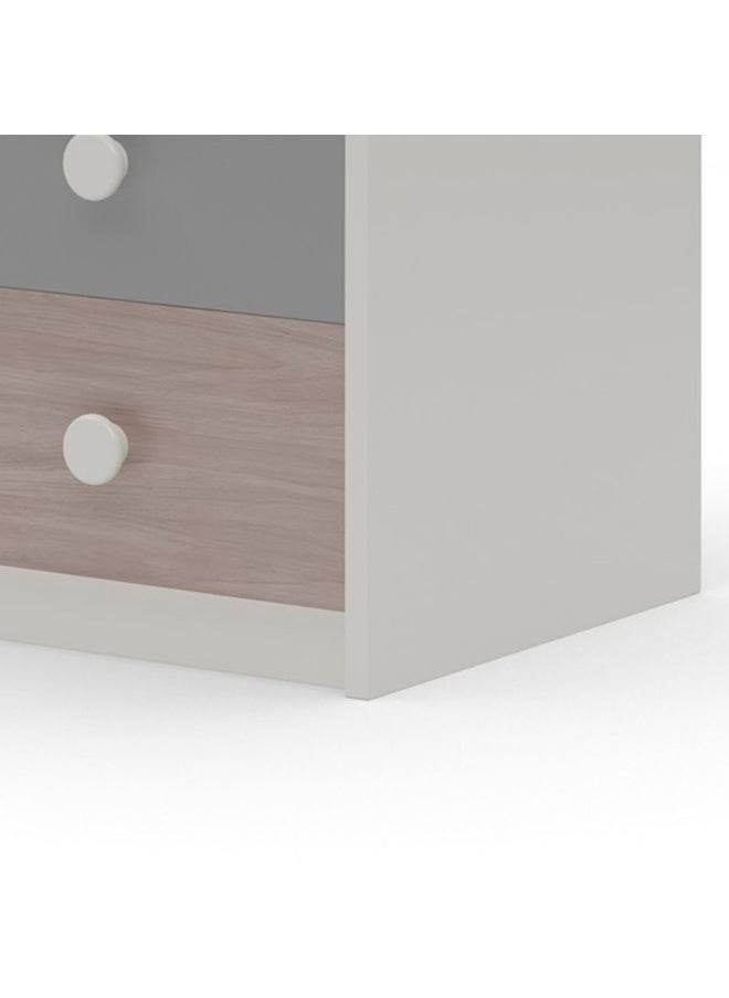 ROYALOAK Royaloak Mustang Side Table | Two Drawers | HDF Construction | Elegant Matte Finish | Modern Design | Durable & Long-lasting | Side Table with Storage | Bedside Table  - Image 5