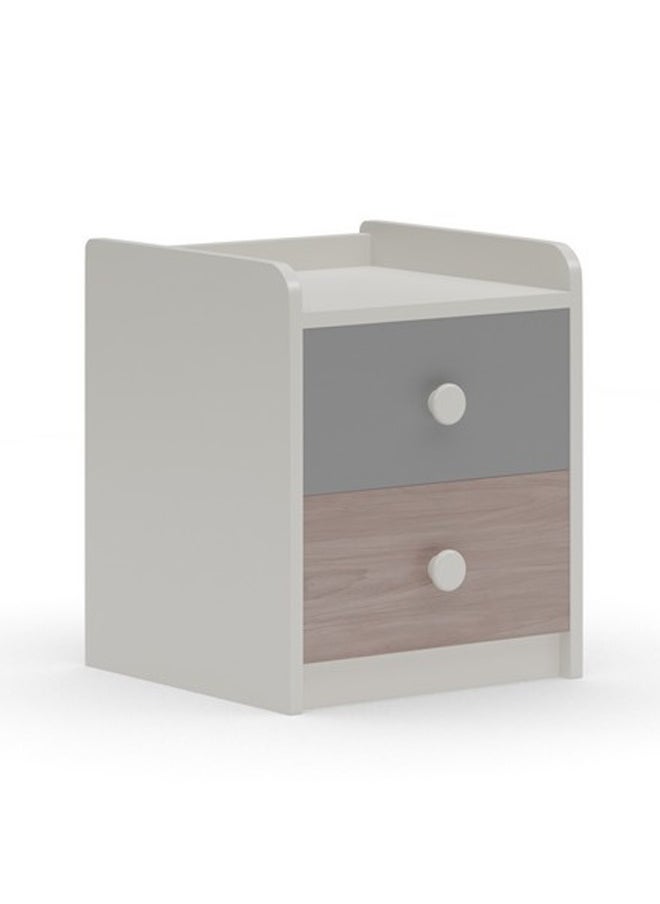 ROYALOAK Royaloak Mustang Side Table | Two Drawers | HDF Construction | Elegant Matte Finish | Modern Design | Durable & Long-lasting | Side Table with Storage | Bedside Table  - Image 3