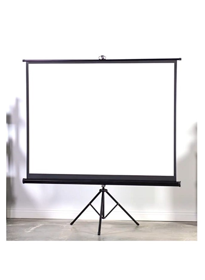 iView 200×200 cm Portable Tripod Projector Screen – 112" Diagonal, MaxWhite 1.1 Gain, 160° Viewing Angle, Adjustable Height, Keystone Eliminator, Black Masking Borders - Image 2