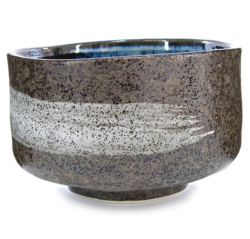 Mino Ware Japanese Handcrafted Matcha Tea Bowl Brown, Matcha Tea Cup Ceremony, Authentic Pottery, Hagoromo Chawan - Image 1
