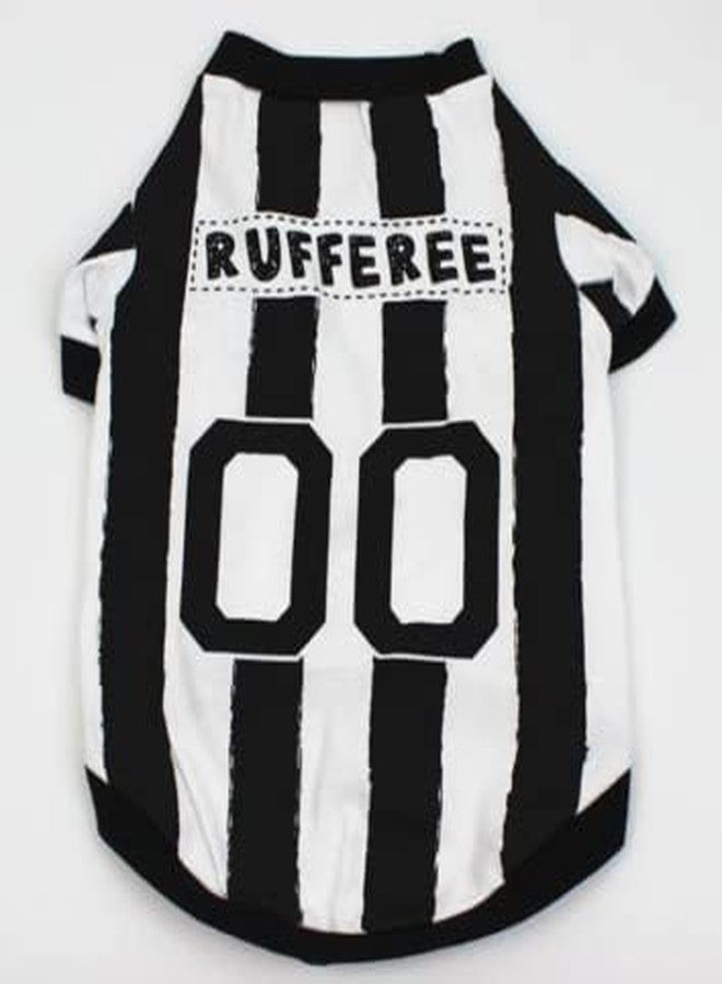Gojira ?Cotton Blend /Pets/Dogs/Cats Rufferee Round Neck T-Shirt/Tee/Clothes/Summer Apparel - only for Small Breeds (L), Black and White, 1 Count - Image 3