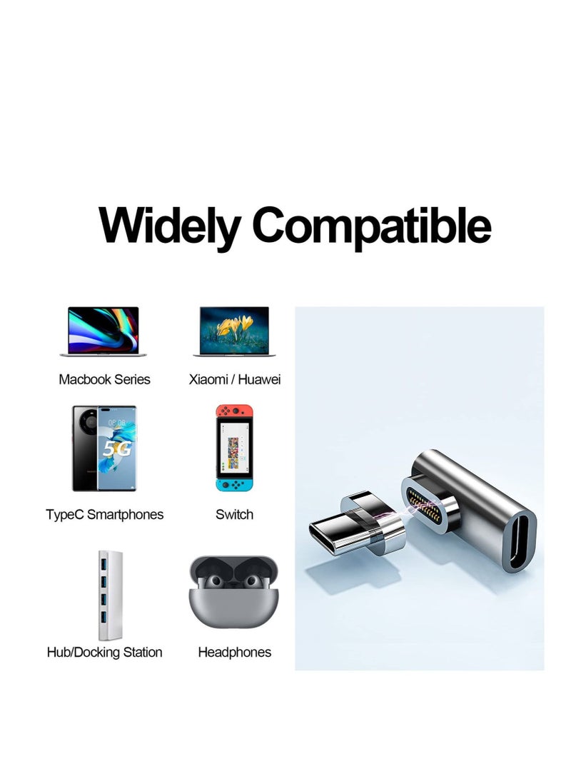 كابتن تيك محول مغناطيسي USB C ، موصل 24 دبابيس من النوع C بسرعة 40 جيجابت في الثانية و 6 K @ 60 هرتز ، إخراج فيديو 4K @ 60 هرتز ، متوافق مع Thunderbolt3 MacBook Pro / Air وجميع الأجهزة الرئيسية من النوع C - Image 4