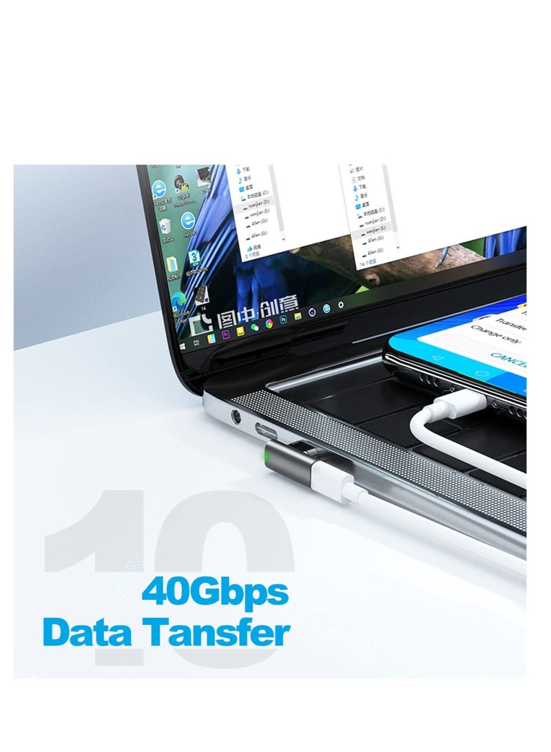 كابتن تيك محول مغناطيسي USB C ، موصل 24 دبابيس من النوع C بسرعة 40 جيجابت في الثانية و 6 K @ 60 هرتز ، إخراج فيديو 4K @ 60 هرتز ، متوافق مع Thunderbolt3 MacBook Pro / Air وجميع الأجهزة الرئيسية من النوع C - Image 2