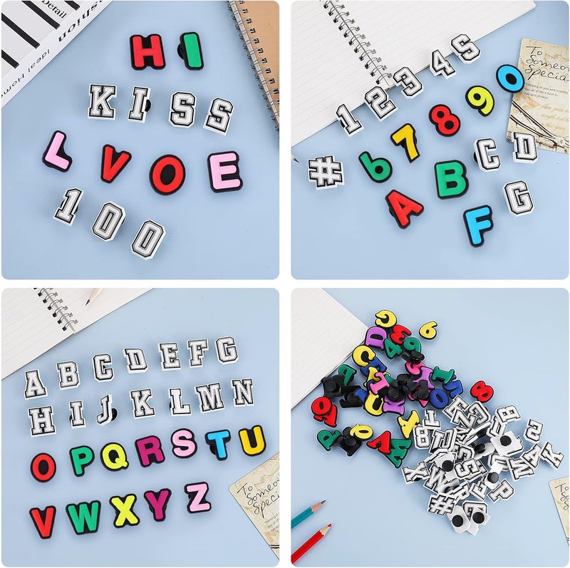 klarako Letters Numbers Shoe Charms, A-Z Letters & 0-9# Numbers Clog Charms DIY Shoes Pins for Boy Girl Teens Men Women and Adults - Image 4