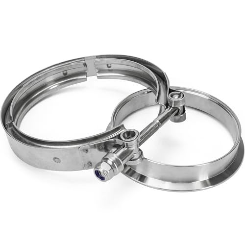 KH866 4 S400 S480 Exhaust VBand Flange Clamp Kit with Stainless Steel Reducer Fit for S400SXE S475 S463 S467 SXE SX T4 Housing - Image 1