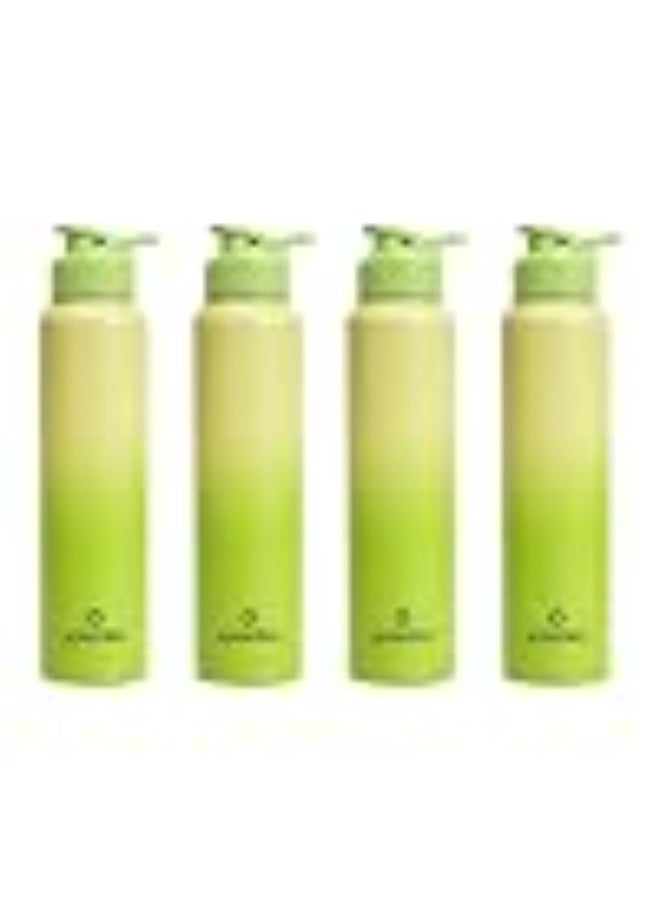 Speedex Stainless Steel Metal Water Bottle 1 Ltr 1000 ml, BIS Approved, Leak Proof Sipper Cap Bottle for Office, School, Gym, Travel, Daily Use for Men, Women, Kids, Adults, Lime Green, Set of 4 - Image 1