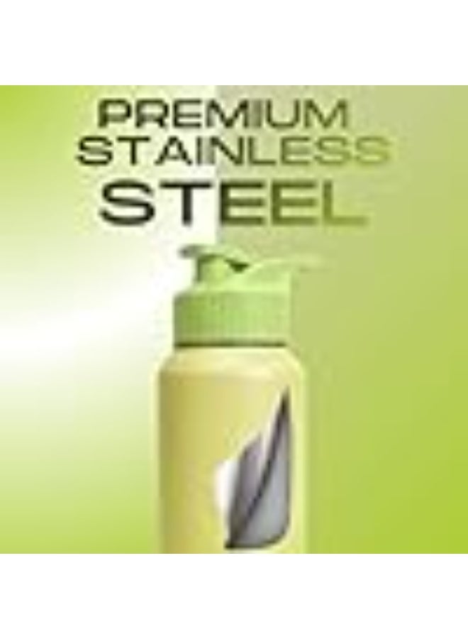 Speedex Stainless Steel Metal Water Bottle 1 Ltr 1000 ml, BIS Approved, Leak Proof Sipper Cap Bottle for Office, School, Gym, Travel, Daily Use for Men, Women, Kids, Adults, Lime Green, Set of 4 - Image 3