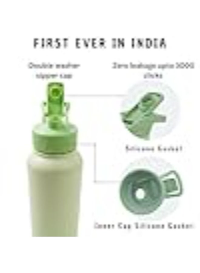 Speedex Stainless Steel Metal Water Bottle 1 Ltr 1000 ml, BIS Approved, Leak Proof Sipper Cap Bottle for Office, School, Gym, Travel, Daily Use for Men, Women, Kids, Adults, Lime Green, Set of 4 - Image 5