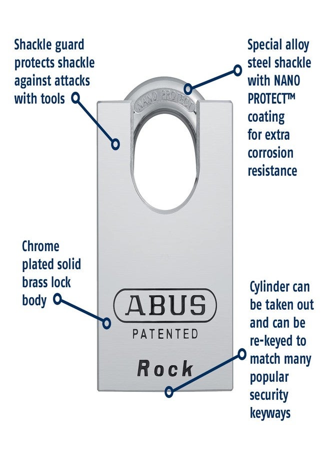ABUS 83CS/55-300 Schlage Rekeyable Chrome Plated Brass Padlock, Zero Bitted - Image 4