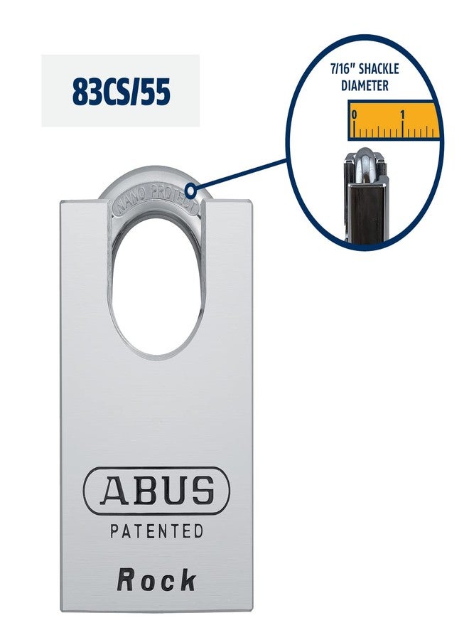 ABUS 83CS/55-300 Schlage Rekeyable Chrome Plated Brass Padlock, Zero Bitted - Image 3
