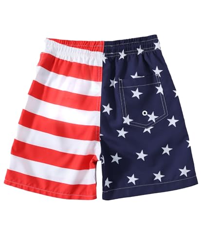 KAILUA SURF 2 Pack Boys Swim Trunks, High-Visibility Safety Colors and American Flag, Quick Dry Kids Shorts, Sizes 2T-16 (K1,56) - Image 3