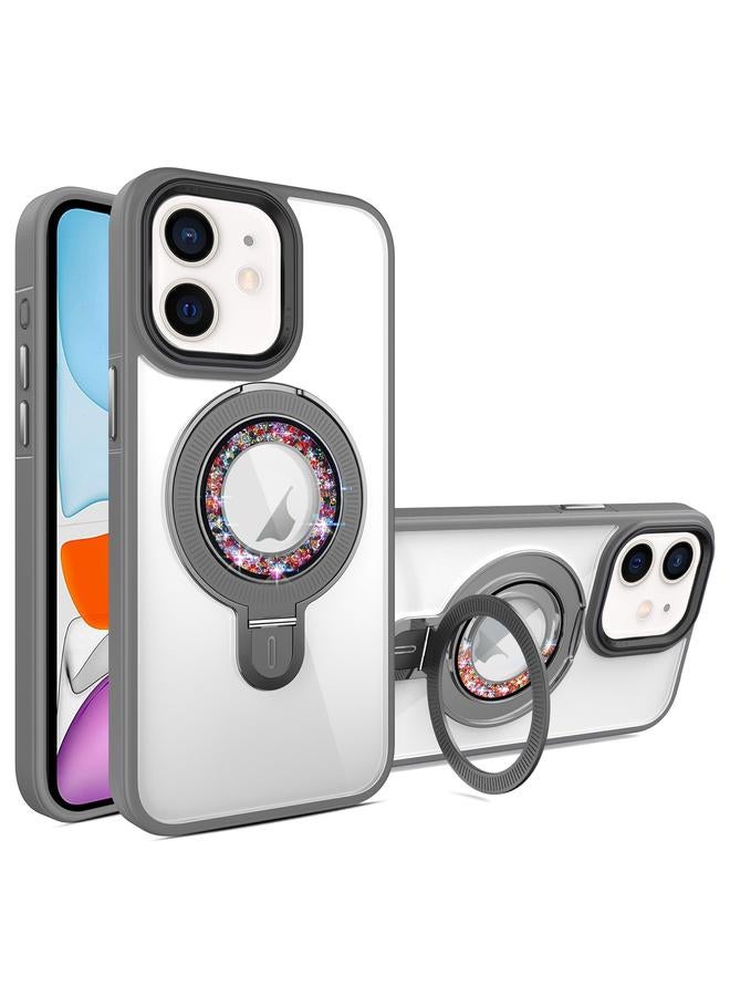 S-TOP Case For iPhone 11 MagSafe Flip Holder Full Coverage TPU+PC Clear Phone Case - Image 1