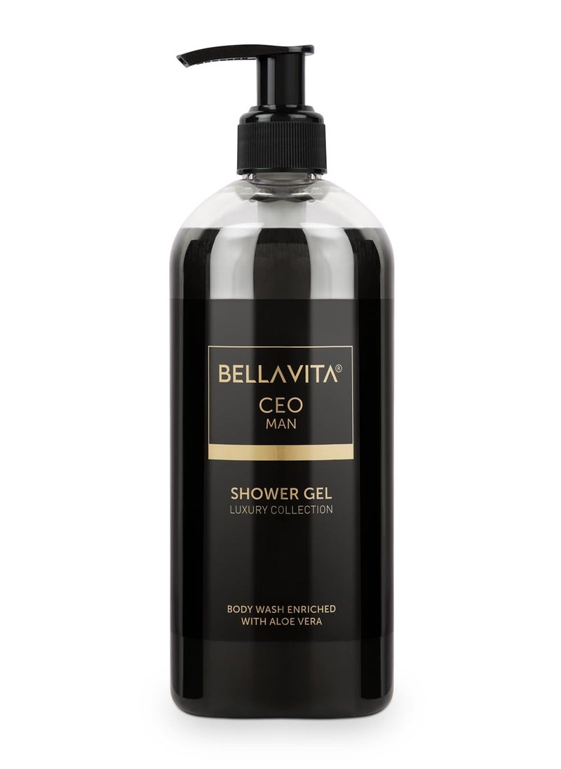 Bella Vita Bella Vita Luxury CEO MAN Body Wash Refreshing Shower Gel for Deep Cleansing Hydrating and Moisturising Skin with Aloe Vera and Charcoal Powder 500 Ml  - Image 1