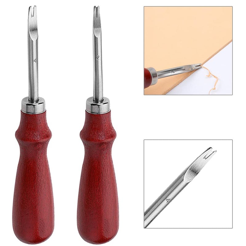 2 Pieces Leather Edge Skiving Beveler Craft Keen Edge Cutting Tool Leather Edge Skiving DIY Craft Tool for Leather Crafting Working Tools 2 Sizes10 mm15 mm Size 24
