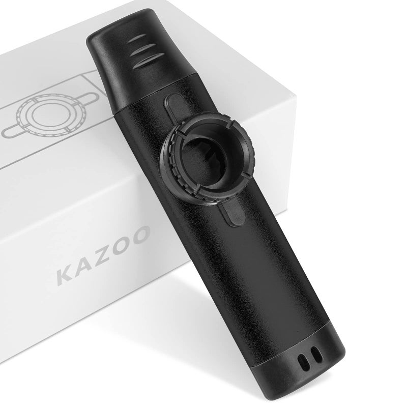 Ueteto Kazoos with 5 extra Membranes, Metal Kazoo with Adjustable Tone for Guitar, Ukulele, Violin, Piano, Keyboard, Easy to Learn Musical Instruments for Kids/adults/Music Lovers. (black) - Image 5