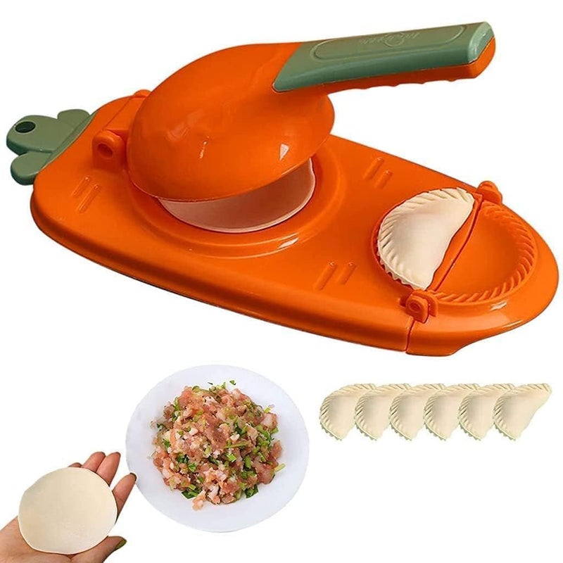 BUYERZONE WITH BZ LOGO BUYERZONE 2in1 Dumpling Maker Momo Maker Gujiya Maker Machine Momo Maker Machine Kajjikayalu Karanji Maker Samosa Maker Skin Press Mould for Ghughra with Dumpling Puri Maker Random  - Image 1
