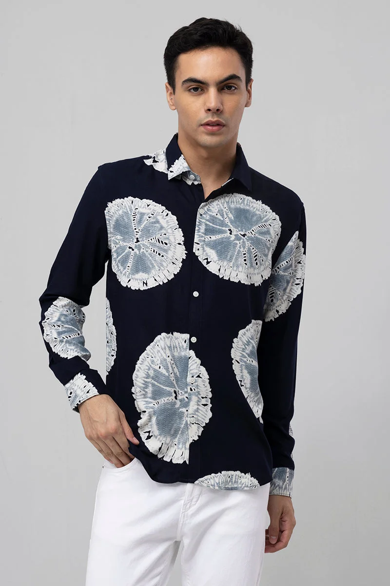SNITCH Bloom Patch Blue Shirt