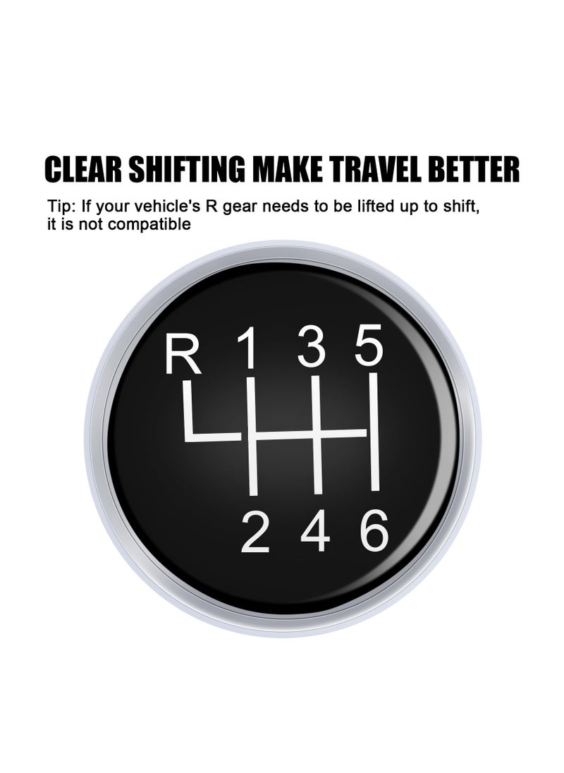 Excefore - Universal Shift Knob 6 Speed Manual Gearbox Shift Knobs Fit for Most Car Transport Vehicles（Round Head R Up） - Image 1