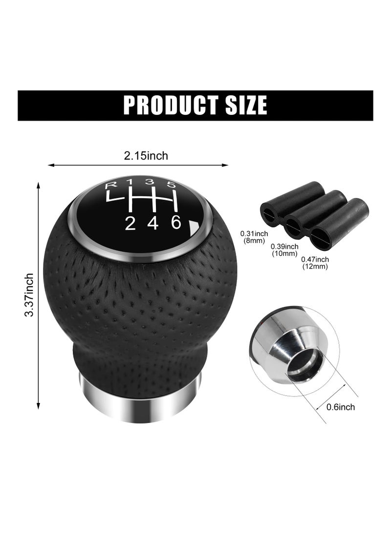 Excefore - Universal Shift Knob 6 Speed Manual Gearbox Shift Knobs Fit for Most Car Transport Vehicles（Round Head R Up） - Image 1