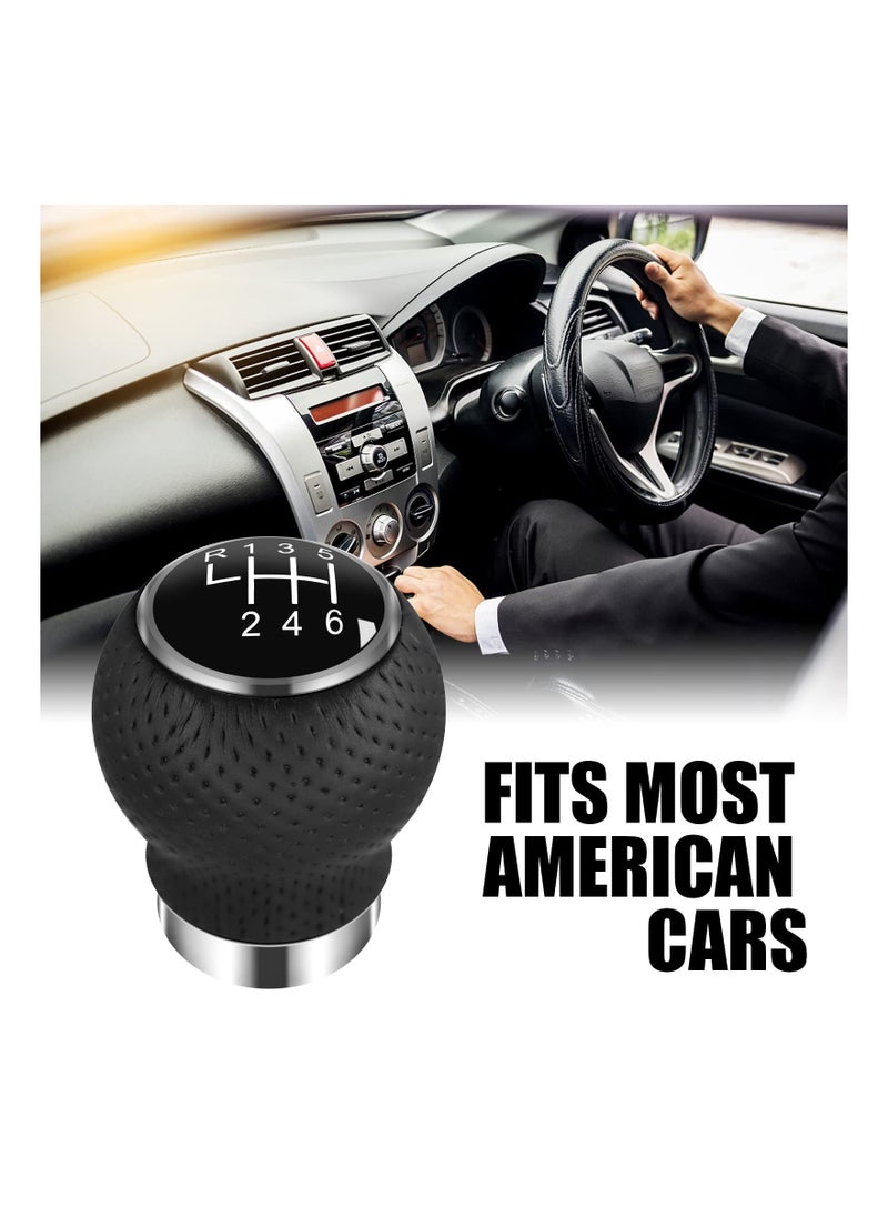 Excefore - Universal Shift Knob 6 Speed Manual Gearbox Shift Knobs Fit for Most Car Transport Vehicles（Round Head R Up） - Image 1