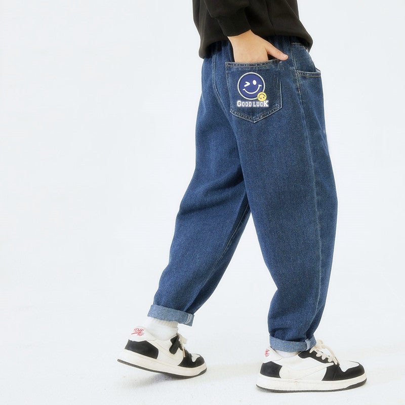 New Children'S Clothing Handsome Cartoon Jeans Factory Volume Of Large Children Loose Boys Jeans - Image 4