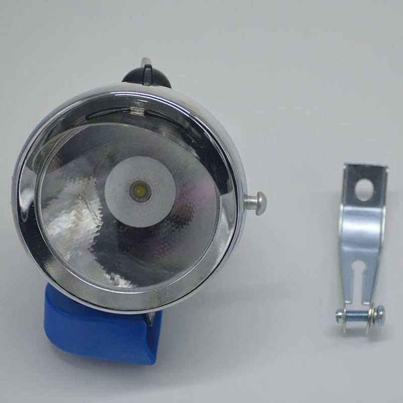 SYCOOVEN Bicycle LED Headlight Retro Fog Front Light Metal Shell Silver Bike LED Front Head Light Lamp Night Riding Universal Cycling AAA Battery - Image 5