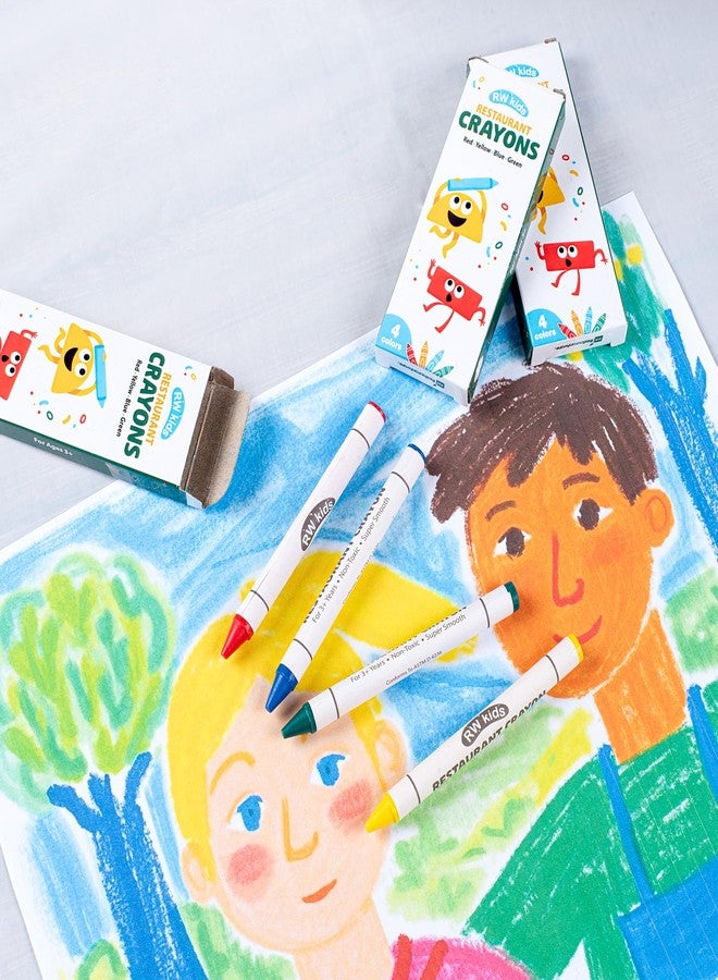 Restaurantware Crayons 100 Bulk Pack in 4 Colors (Red, Yellow, Green, Blue) Easy-To-Grip Secure Design with Pouch Coloring Arts and Crafts Crayons Markers for Restaurants, Party Favors, Birthdays - Image 5