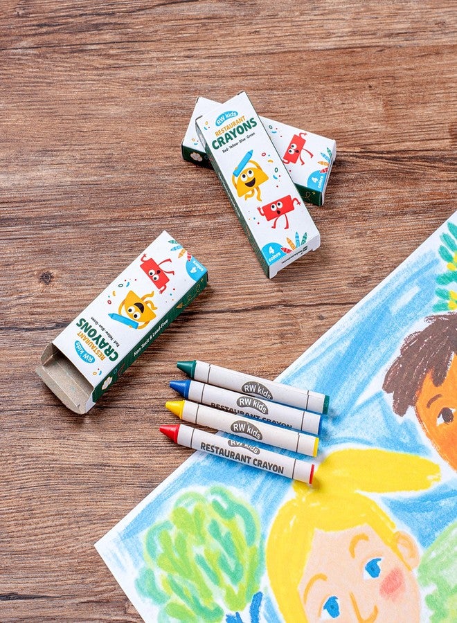 Restaurantware Crayons 100 Bulk Pack in 4 Colors (Red, Yellow, Green, Blue) Easy-To-Grip Secure Design with Pouch Coloring Arts and Crafts Crayons Markers for Restaurants, Party Favors, Birthdays - Image 3
