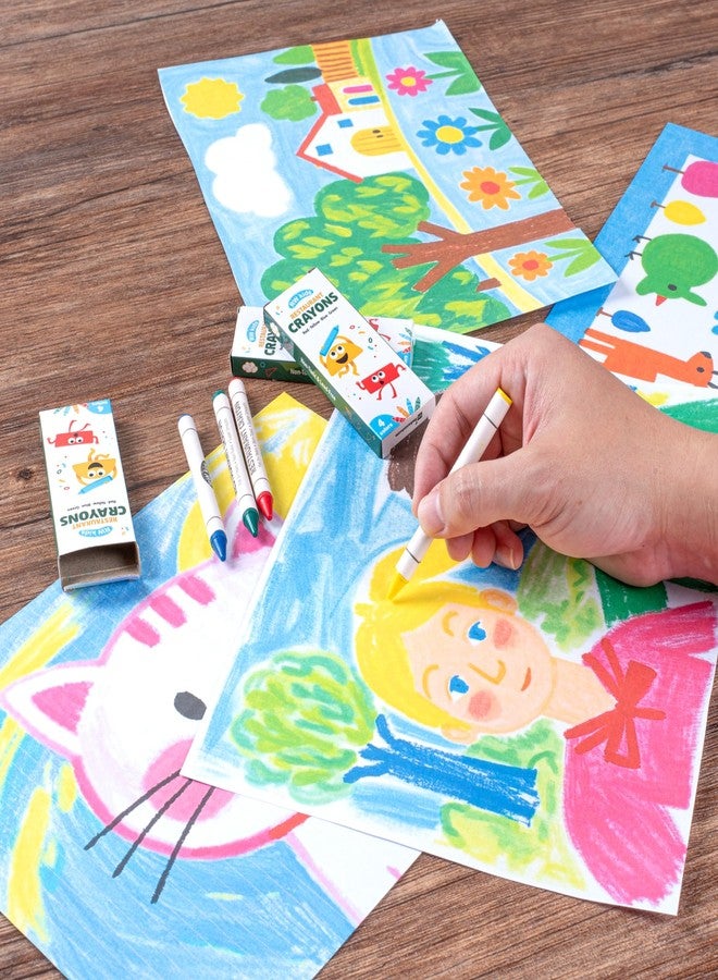 Restaurantware Crayons 100 Bulk Pack in 4 Colors (Red, Yellow, Green, Blue) Easy-To-Grip Secure Design with Pouch Coloring Arts and Crafts Crayons Markers for Restaurants, Party Favors, Birthdays - Image 4