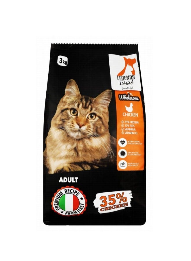 Legends Dry Food with Chicken for Adult Cats 3kg