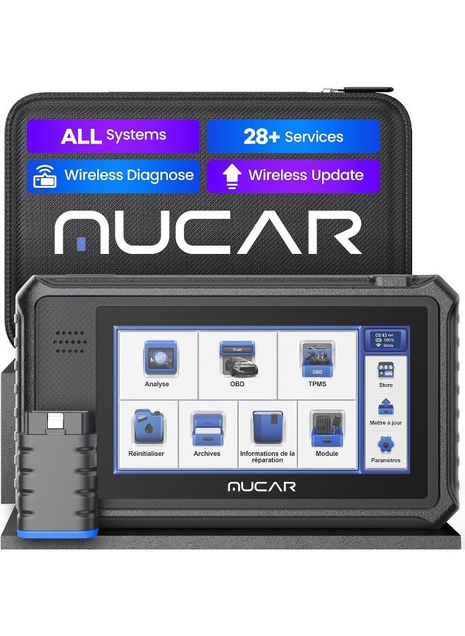Mucar MUCAR VO6 Diagnostic Tool with 28 Reset, Lifetime Updates, 2023 Newest Car Scanner, All Systems Diagnoses, ABS Bleeding, Oil Reset  - Image 1