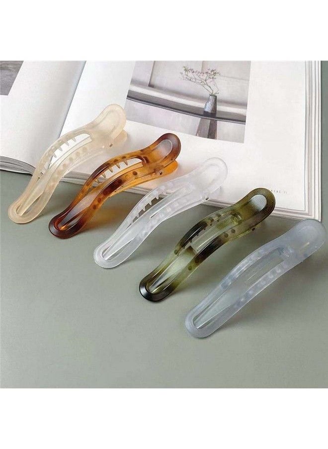 Aaiffey - Alligator Hair Clips5 Pcs Matte Premium Strong Shark Alligator Clips Nonslip Professional Hair Styling Clips For Women Salon Hair Clips Suitable For Any Hairstyles - Image 1