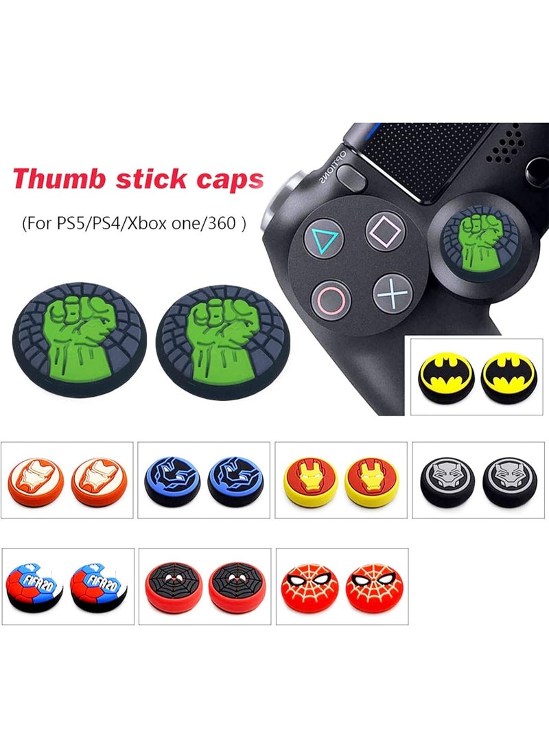 PS5 Controller Thumb Grips, 8PCS Analog Printing Joystick Cap, Non-Slip Silicone Handle Protection Cover for PS5, PS4, Xbox Series X/S, Xbox One, Switch PRO Controller  - Image 5
