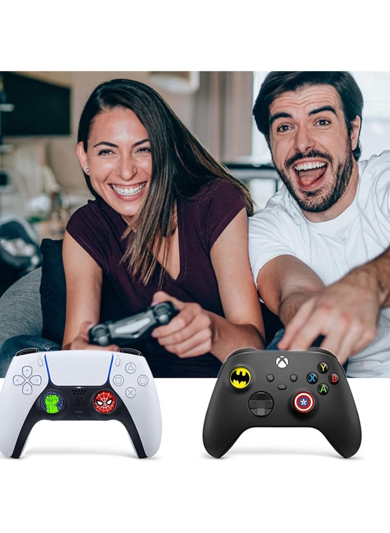 PS5 Controller Thumb Grips, 8PCS Analog Printing Joystick Cap, Non-Slip Silicone Handle Protection Cover for PS5, PS4, Xbox Series X/S, Xbox One, Switch PRO Controller  - Image 3