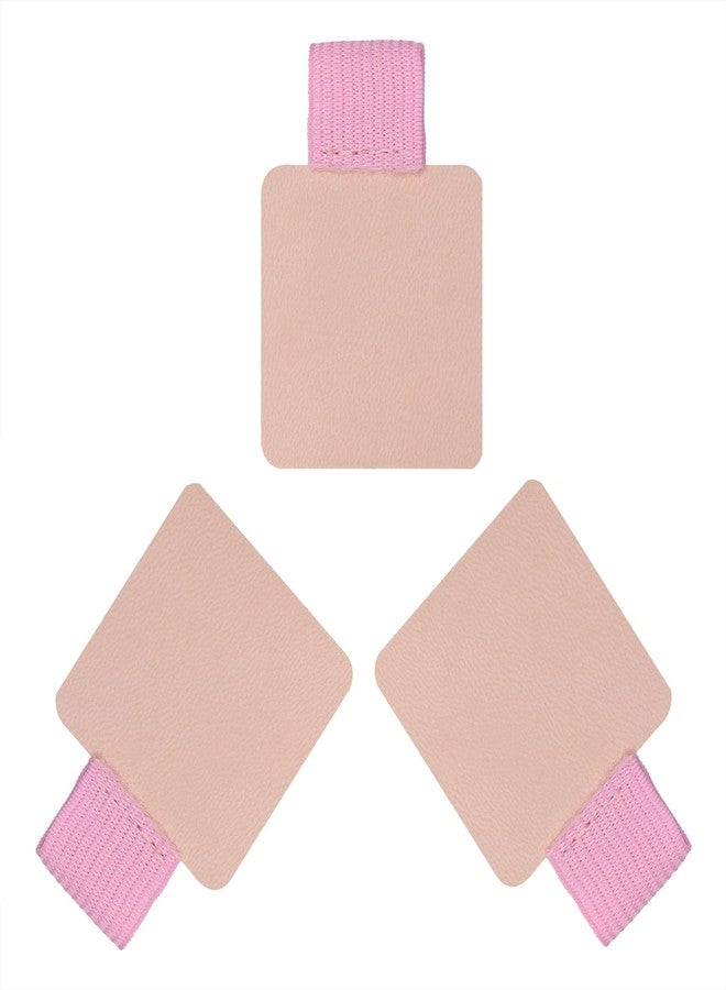 Mini Skater 3 Pcs Self-adhesive Leather Pencil Elastic Loop, Square PU Leather Pen Clip, Pen Holder for Notebooks, Journals, Clipboards, Calendars, Pens Loop Holders Creative Accessories (Pink) - Image 1