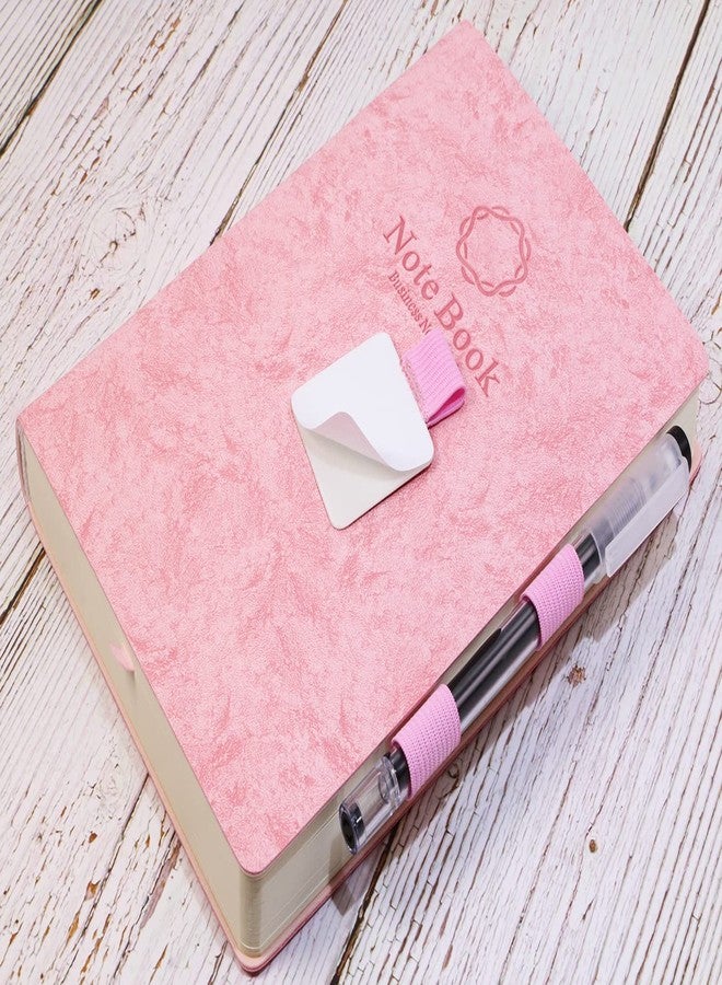 Mini Skater 3 Pcs Self-adhesive Leather Pencil Elastic Loop, Square PU Leather Pen Clip, Pen Holder for Notebooks, Journals, Clipboards, Calendars, Pens Loop Holders Creative Accessories (Pink) - Image 2