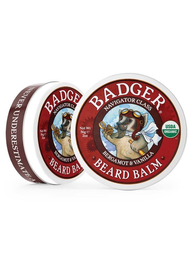 Badger Organic Leave-In Beard Conditioner, Facial Hair Styling Balm, Non-Greasy Moisturizer and Treatment for Beards and Mustaches - 2 oz, 2 Pack - Image 3