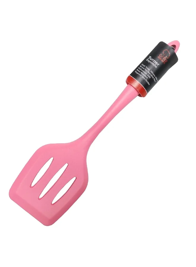 Chef Craft Premium Dishwasher Safe Silicone Cooking Turner Pink 11.75inch 13710