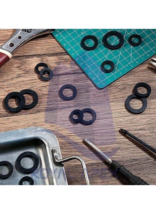 Biella Rubber Hose Washer Tap Sealing Rings Hose Rubber Shower Hose Washers Tap Connector Washers For Connecting 1/2 Inch, Black (Pack Of 12)  - Image 4