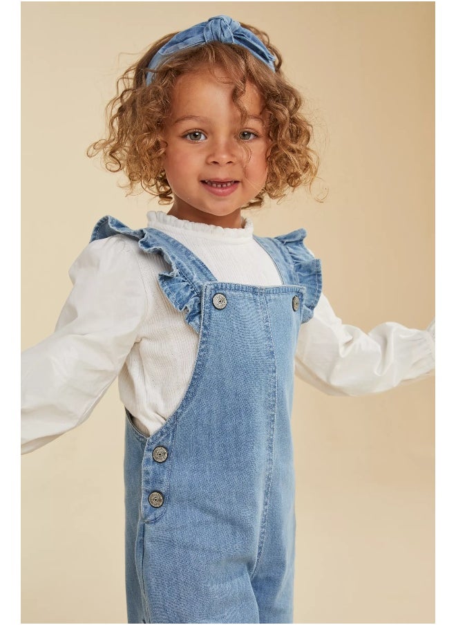mothercare - طقم بنطلون جينز وبلوزة وربطة رأس - Image 1